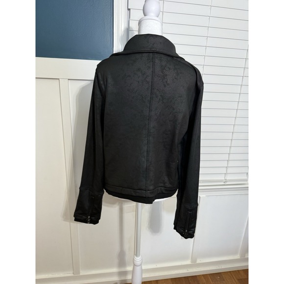 NWT Dance&Marvel Black Asymmetrical Zip Biker Jacket XL Zipped Pockets DMJ1378 - Picture 4 of 7